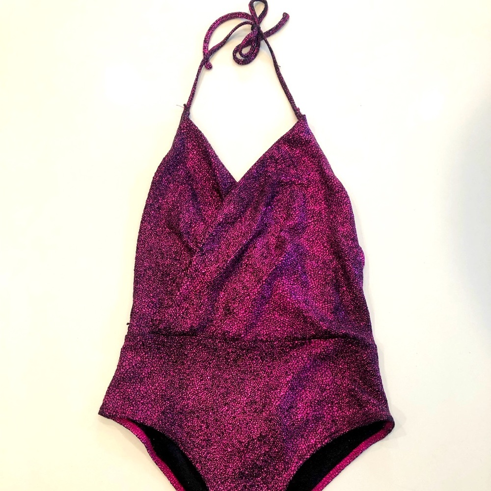 Metallic Pink Bodysuit from Bear Dance Size Small